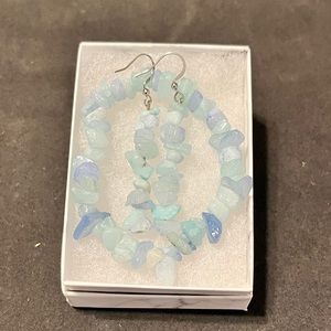 Blue Agate Jewelry Set